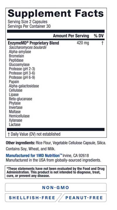1MD EnzymeMD Supplement Facts