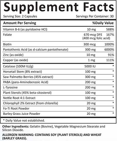 Foligray supplement facts