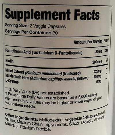 Profollica Supplement Facts