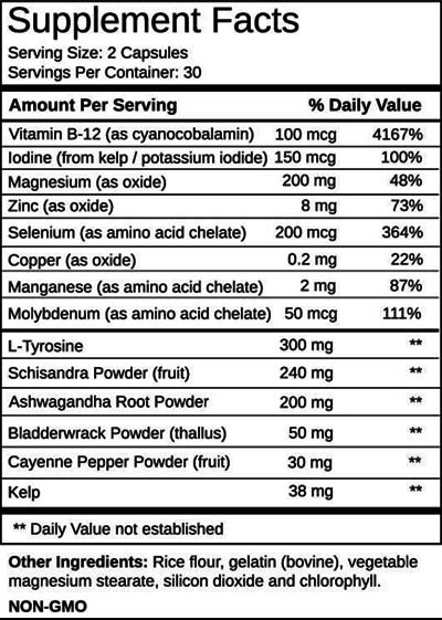 Vitapost Thyroid Support Supplement Facts